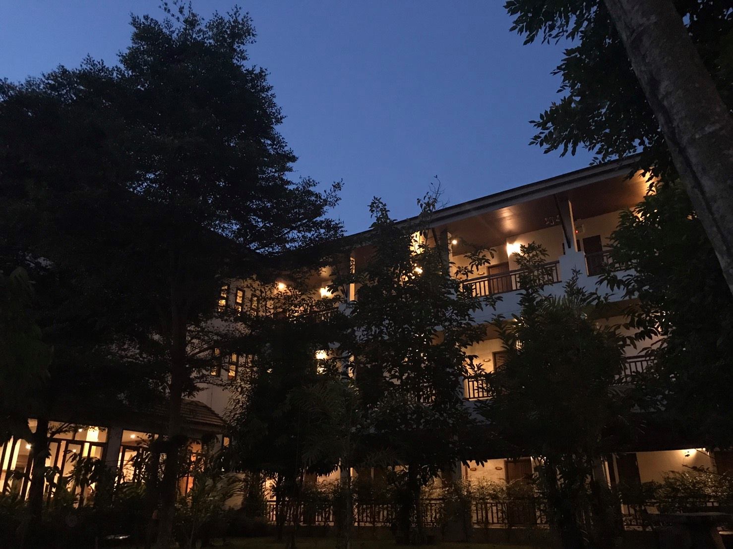 Outdoor area at night
